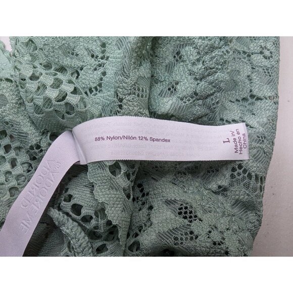 NWT Adored By Adore Me Bra Womens Size Large Green Sheer Floral Jenny Bralette - Picture 5 of 7